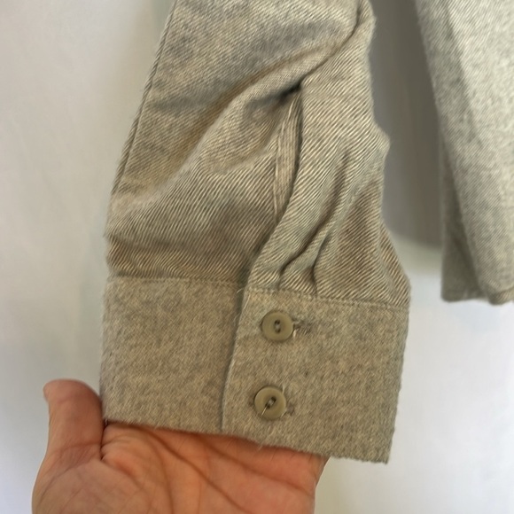 Eileen Fisher Gray Button Down Shirt - Picture 3 of 8